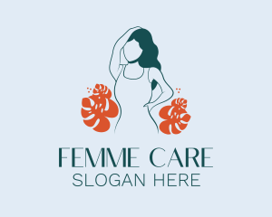 Skin Care Cosmetic Girl logo design