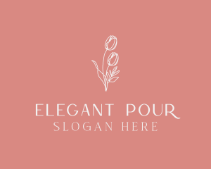 Elegant Feminine Flower logo design