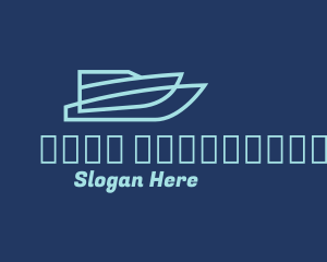 Blue Speed Boat Logo