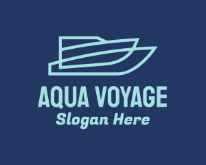 Blue Speed Boat logo design