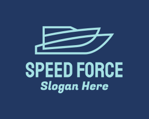 Blue Speed Boat logo design