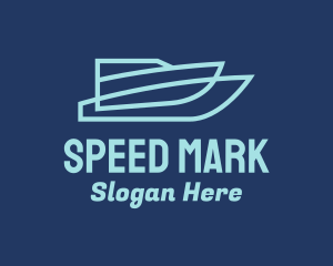 Blue Speed Boat logo design