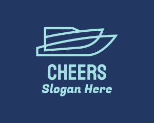 Seaman - Blue Speed Boat logo design