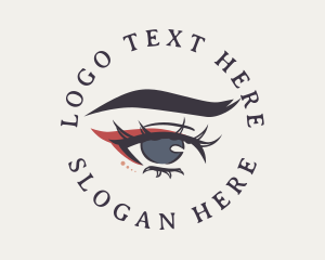 Eyeliner - Retro Glam Eyelashes logo design