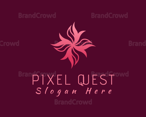 Abstract Gradient Flower Logo
