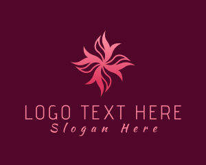 Pink - Abstract Gradient Flower logo design