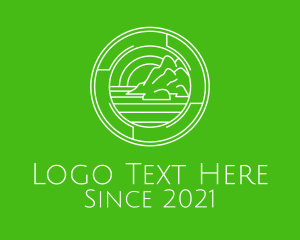 White - Travel Outdoor Mountain logo design