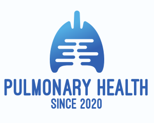 Pulmonary - Blue Gradient Respiratory Lungs logo design