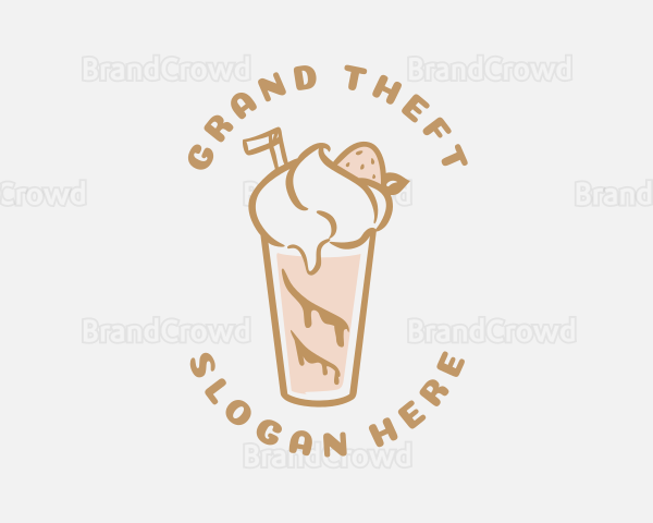 Retro Diner Milkshake Logo