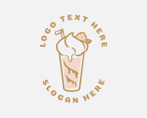 Cafeteria - Retro Diner Milkshake logo design
