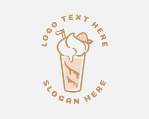Retro Diner Milkshake Logo