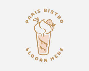 Retro Diner Milkshake logo design