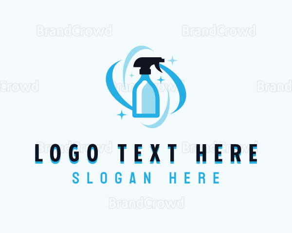 Cleaning Spray Bottle Logo