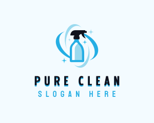 Cleaning Spray Bottle logo design