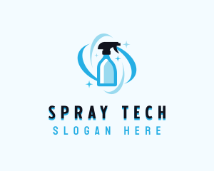 Cleaning Spray Bottle logo design