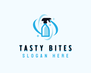 Disinfection - Cleaning Spray Bottle logo design