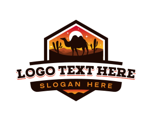 Texas - Camel Sunset Desert logo design