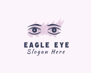 Watercolor Woman Eye  logo design