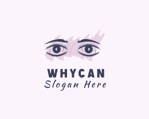 Eyebrow - Watercolor Woman Eye logo design