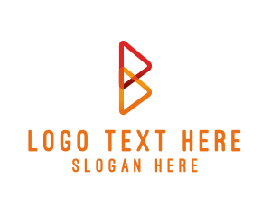 Wordpress - Media Player Letter B logo design