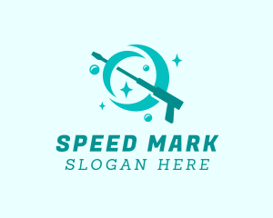 Clean Pressure Washer Sparkle logo design