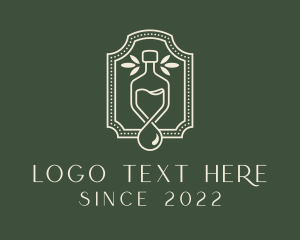 Beige - Herbal Essential Oil Bottle logo design
