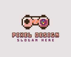 Pixel Console Controller logo design