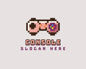 Pixel Console Controller logo design