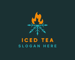 Heating Ice Fire logo design