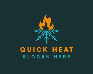 Heating Ice Fire logo design