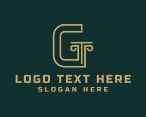 Concrete - Simple Structure Pillar Letter G logo design