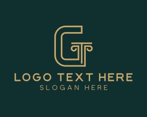 Building - Structure Pillar Letter G logo design