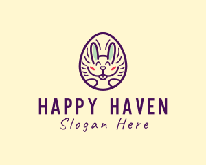 Happy Bunny Egg logo design