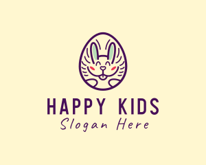 Happy Bunny Egg logo design