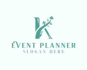 Planner - Flower Boutique Letter K logo design