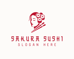 Sushi Restaurant Dining logo design