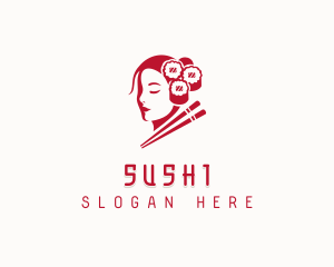 Sushi Restaurant Dining logo design