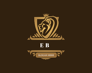 Elegant Lion Shield Logo