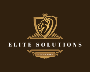 Hotel - Elegant Lion Shield logo design