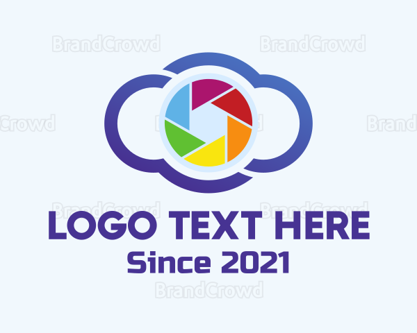 Colorful Cloud Camera Logo