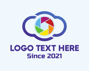Photo Studio - Colorful Cloud Camera logo design