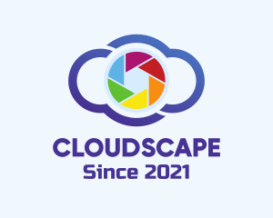 Colorful Cloud Camera logo design