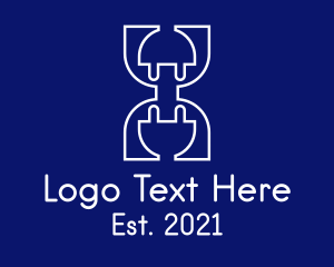 Hourglass - Modern Plug Hourglass logo design