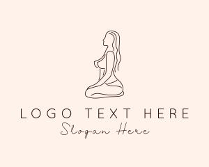 Naked - Sexy Topless Woman logo design