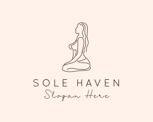 Sexy Topless Woman Logo