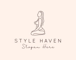 Sexy Topless Woman Logo