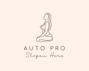 Naked - Sexy Topless Woman logo design