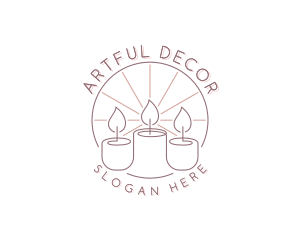 Decor - Candle Wellness Decoration logo design