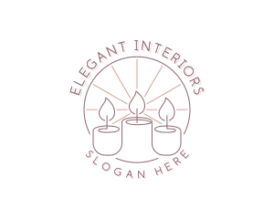 Candle Wellness Decoration logo design