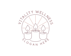 Candle Wellness Decoration logo design